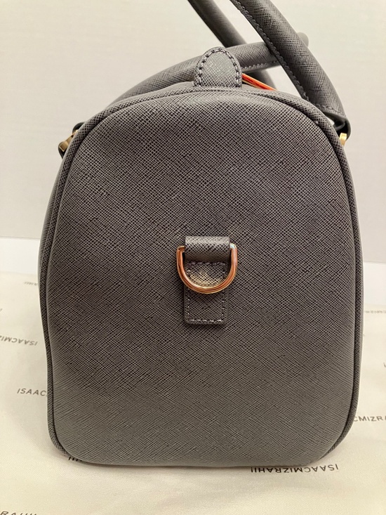 Isaac Mizrahi | Bags | Isaac Mizrahi Vibrant Blue Handbag  Isaac Mizrahi Gray Saffiano Leather Speedy/Boston Satchel Bag main image 1